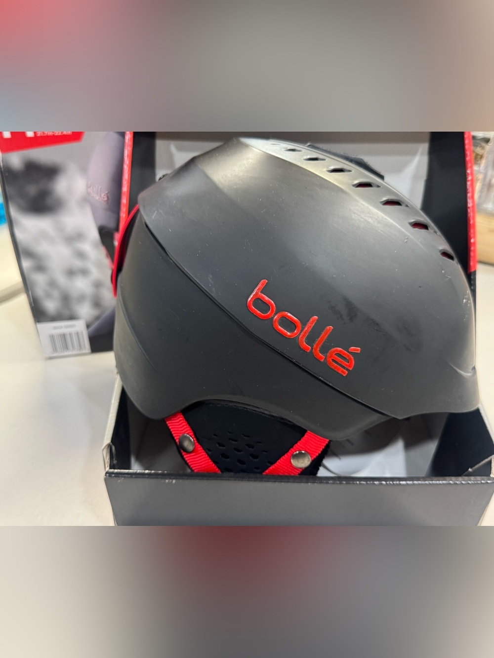 Bollé Hybrid In Mold Carbon Snowboard Ski Helmet Black Red Medium New